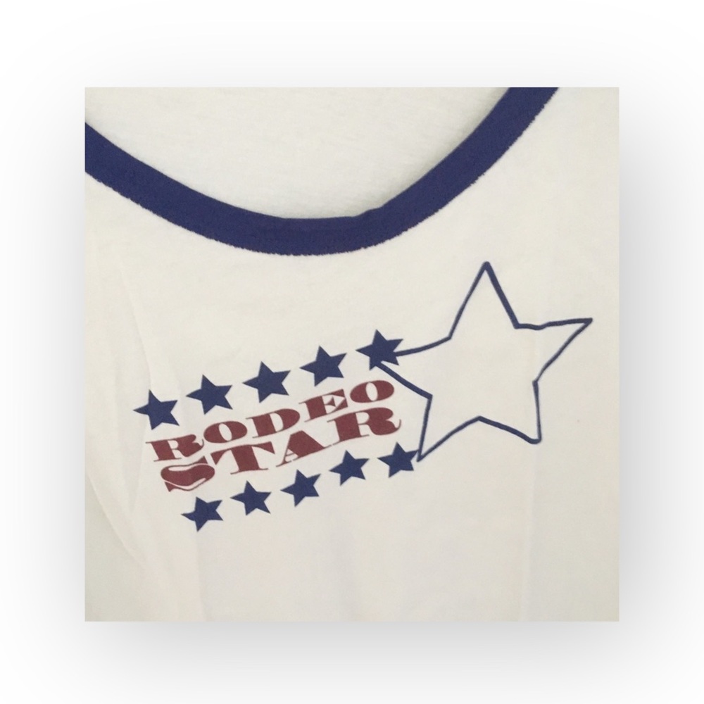 Chaser ★ Rodeo Star Color Block Graphic Raglan Baseball Tee T Shirt ★ Almond ★ L - Picture 6 of 16